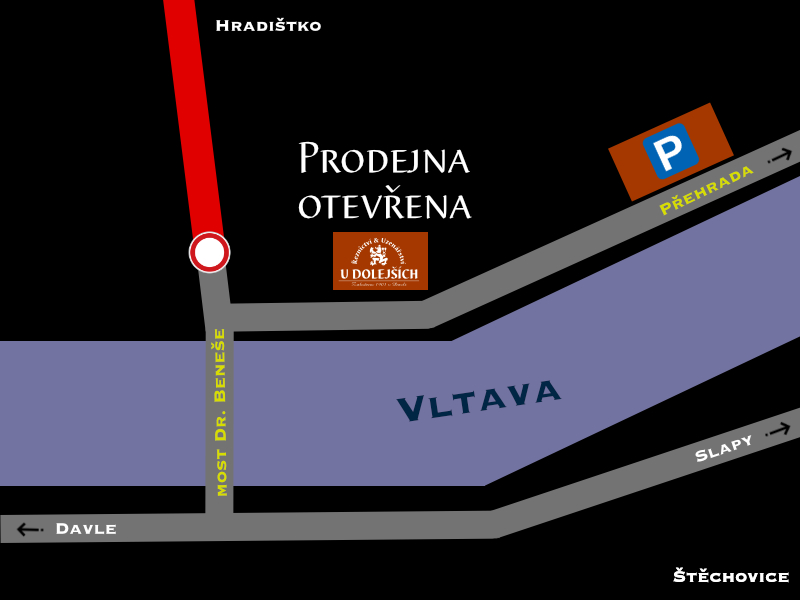 Mapka Štěchovice
